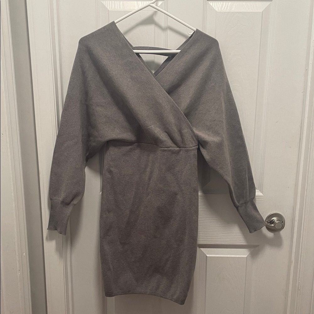 Fab’rik Charcoal Long Sleeve top/dress NWT